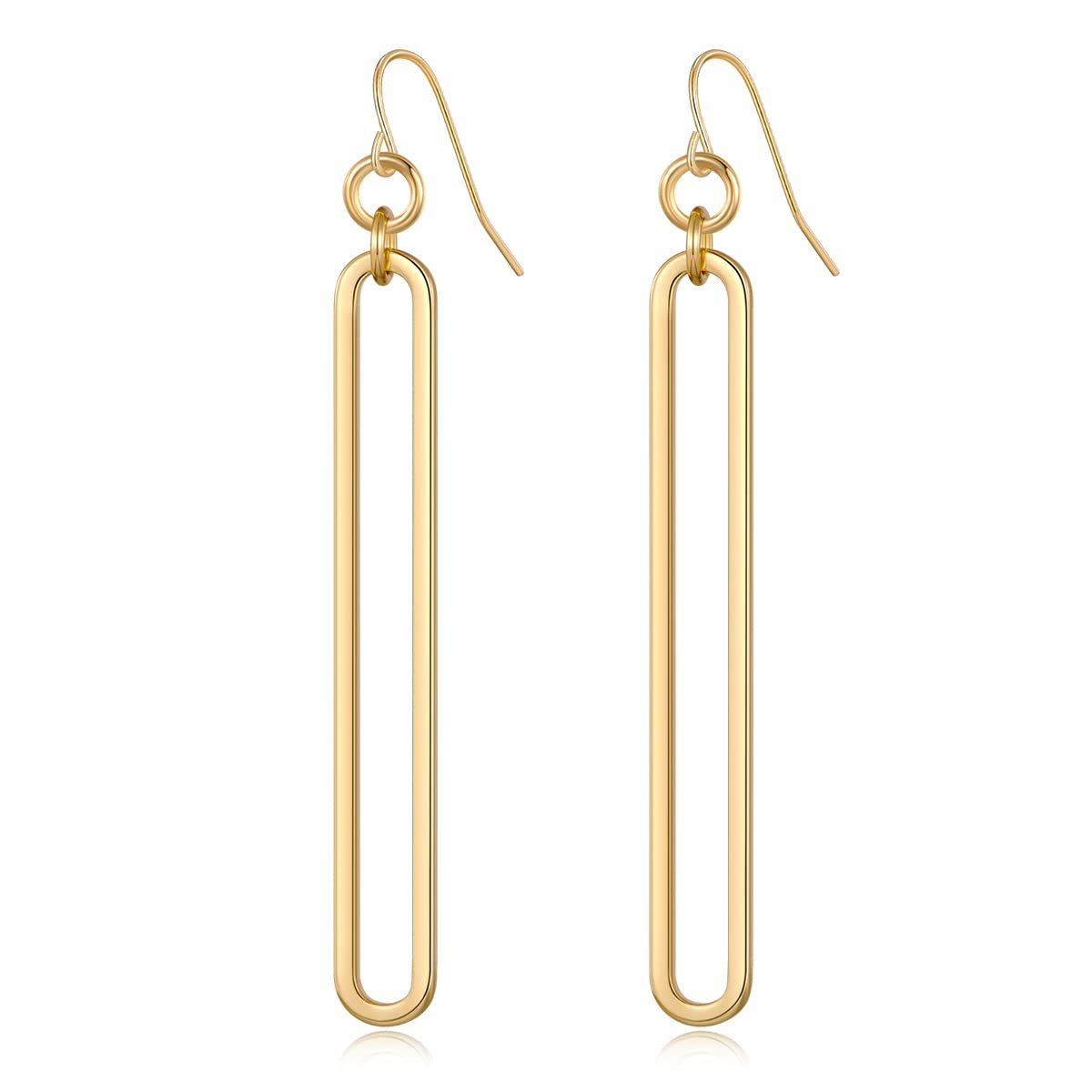 Geometric Link Drop Dangle Earrings for Women Long Link Dangle Earrings Jewelry Gift,Gold&Silver