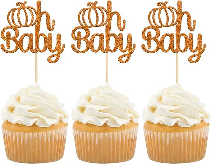 Confect Decoración para cupcakes y tartas  Oh Baby Cupcake Thanksgiving Topper  Decoración decorativa para pasteles  1 unidad disponible en Yaxa Peru
