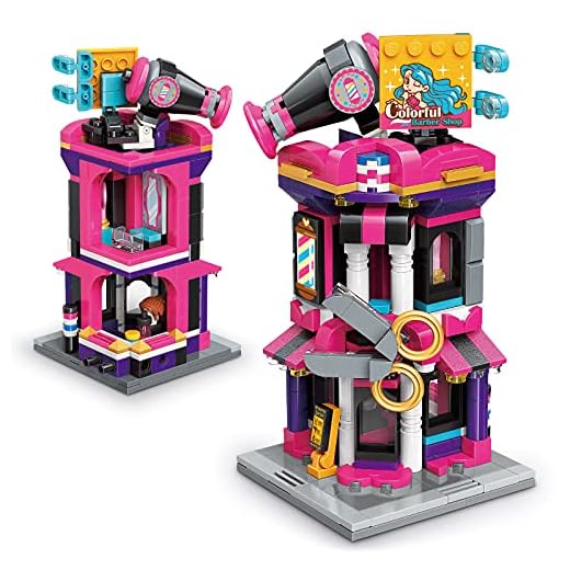 Karei Toys for 6 7 8 9 10 Year Old Girls, Hair Salon Fun Toy Building Kit, Toys for Girls Age 6-12 and Up, Educational STEM Toys for Kids Girls, Christmas Birthday Gifts for 6-12 Year Old Girls