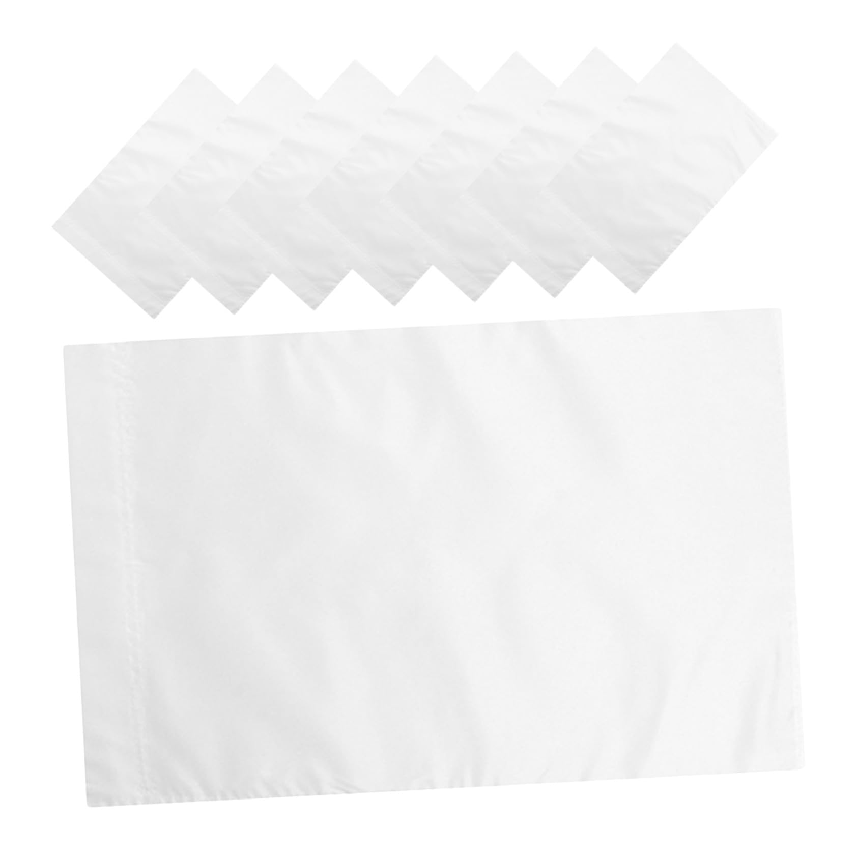 SUPVOX 8 Stück Teiliges Weiße Sublimations-gartenflaggen Einseitig Polyester Wetterfest Verstärkt DIY Blanko Banner für Außenrasen Individuelle Gartendekoration