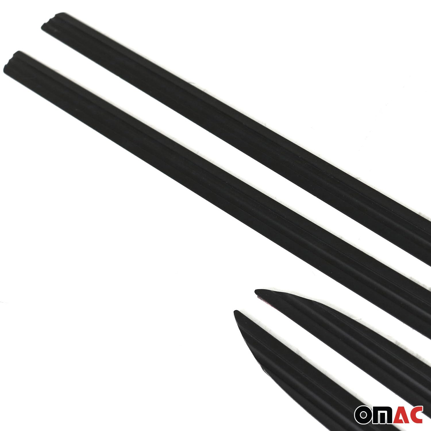 OMAC Lot de 4 baguettes de protection de portières latérales compatibles avec Audi A3 2012-2024 en aluminium noir