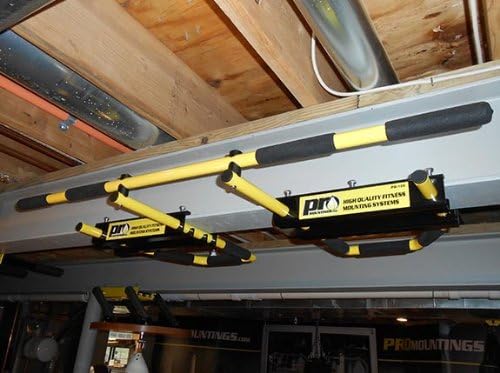 PRO Mountings 5-grip I-beam Yellow/Long Straight Bar - Pull up Bar/Chin up Bar
