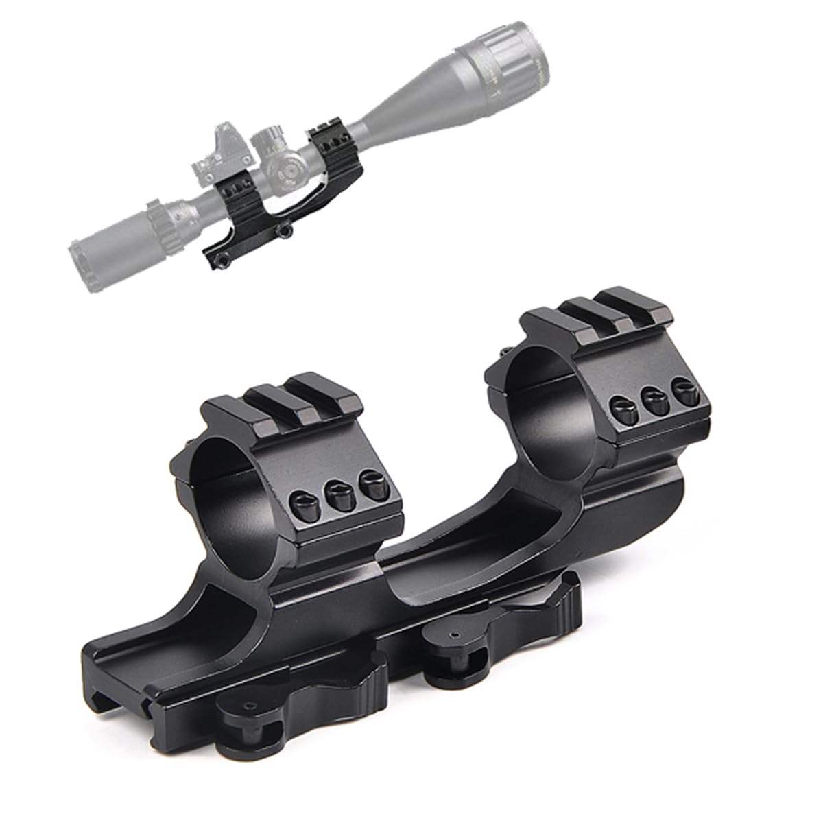 Paike Supporto per cannocchiale a Doppio Anello con Portata in avanti a sgancio rapido 1 Pollice / 30 mm