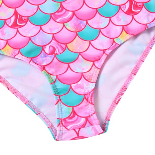 Image of Yousie Girls Swimsuit One Piece Tropical Kids Bathing Suit Swimwear Adjustable Swim Dress 5-9 Years