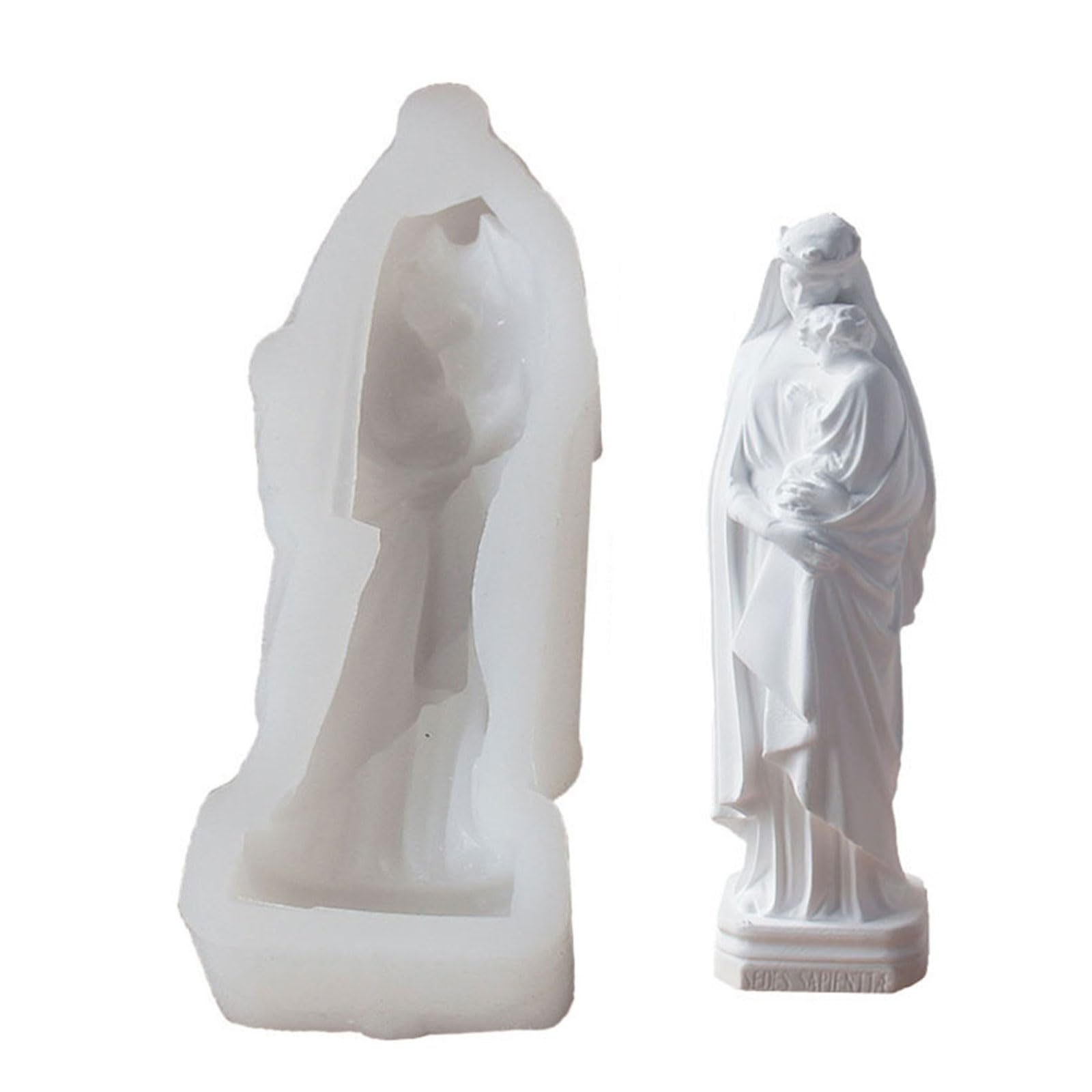 carotoe Lady with Baby Molds Plasters Molds Religious Silicone Castings Epoxy Resin Silicone Religious