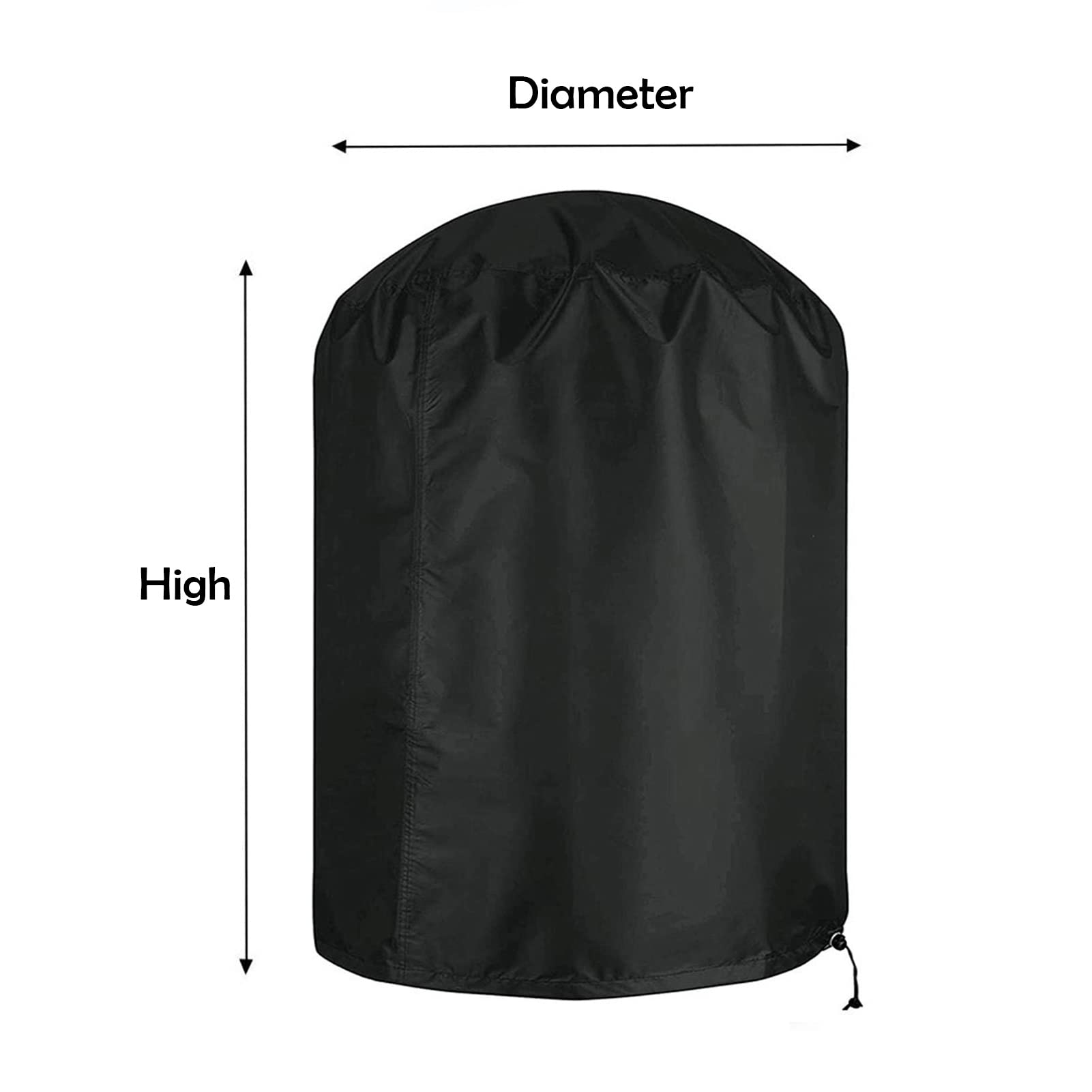 Housse de barbecue - TEMPSA - Imperméable - 145x117x61cm - Résistante aux intempéries - Noir