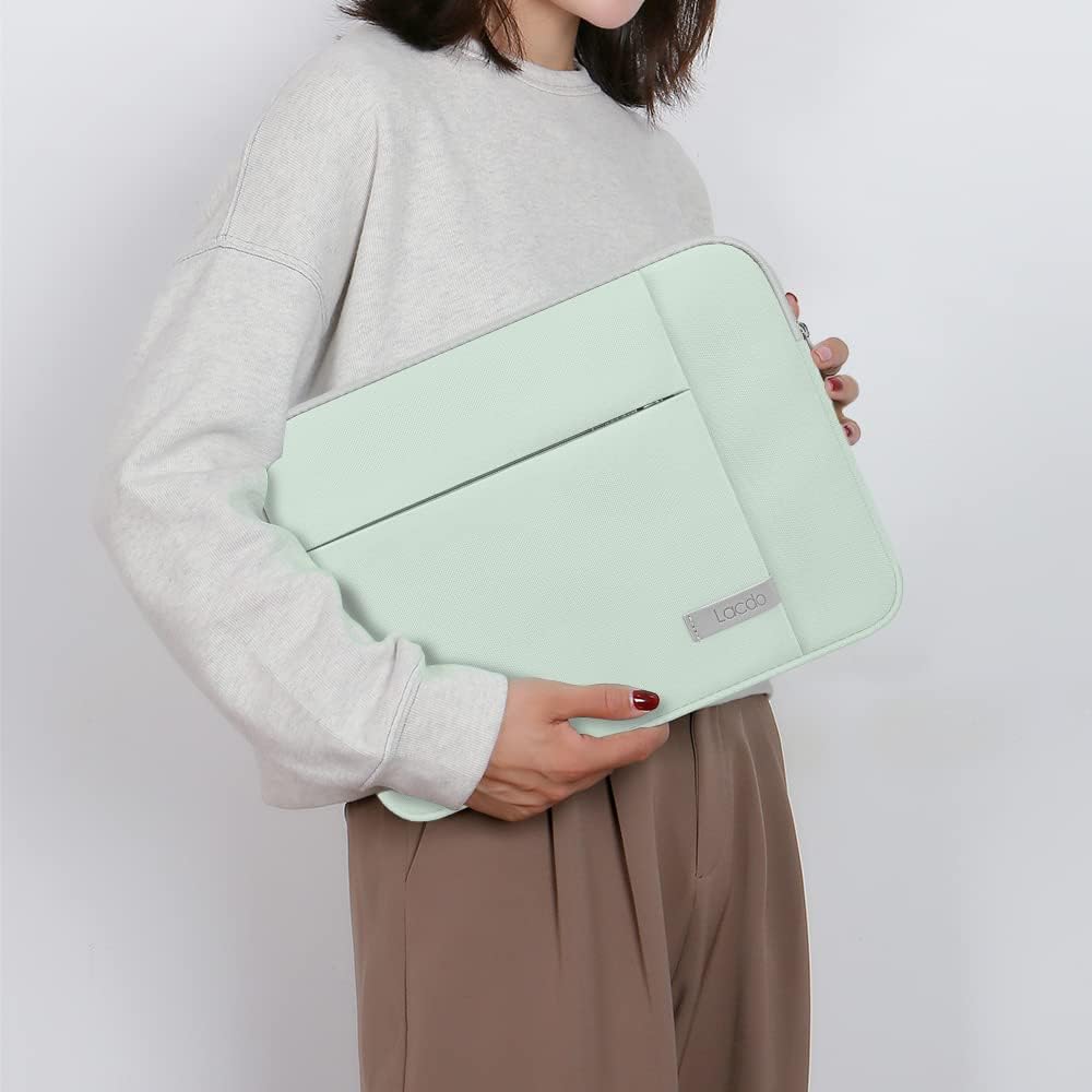 Lacdo Laptop Sleeve Case for 14 inch New MacBook Pro M5/M4/M3/M2/M1 Chips Pro Max A3434 A3112 A3401 A3185 A2918 A2992 2025-2021, 13.8" 13.5" Microsoft Surface Laptop 7th 6 5 4 3 Computer Bag, Green - Image 6
