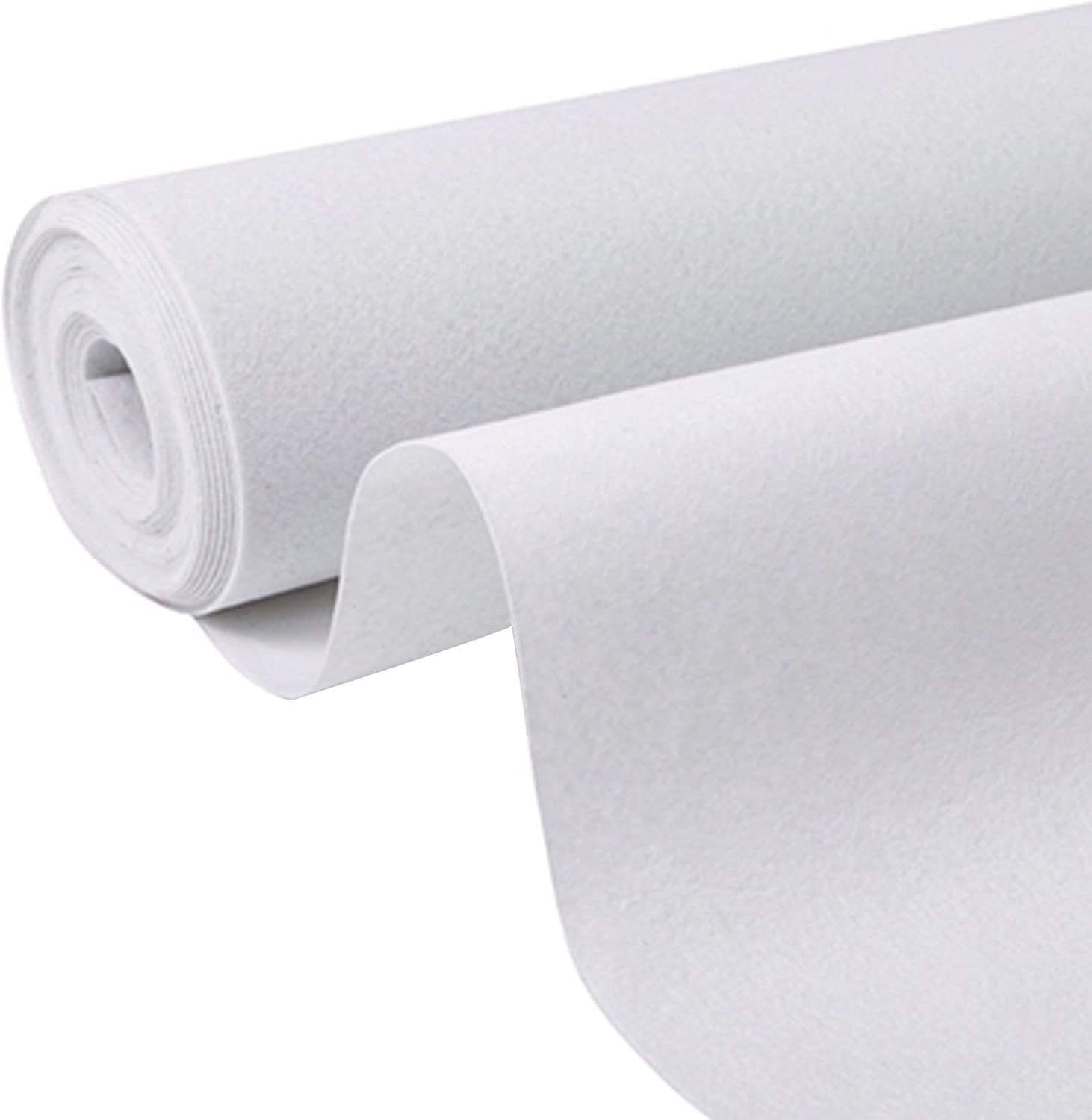 White Wedding Party Aisle Carpet Runner Non-Slip Walkway Rug Roll 1 Metre Wide 2mm Thickness Runway Carpet Runner for Wedding Church Decoration (Size : 1.5x50m)