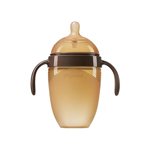 Miniatura 12 de Thyseed Taza con pajita con peso PPSU con asas para niños pequeños, botellas de transición a tazas antiderrames sin derrames, leche para aprender