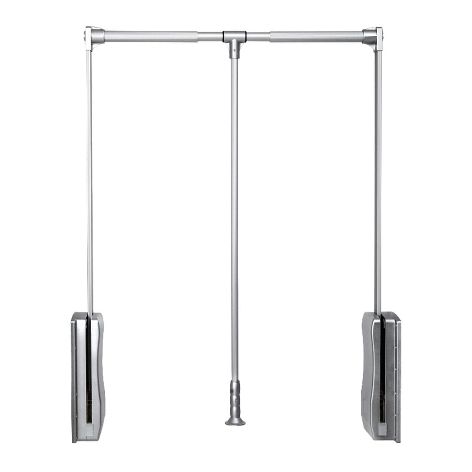 PZJDFDC Wardrobe Closet Rod - Heavy Duty Wardrobe Lifter, Adjustable Clothing Organizer Holder, Lift Pull Down Hanger Rod, Soft Return Adjustable Width Clothes Rack