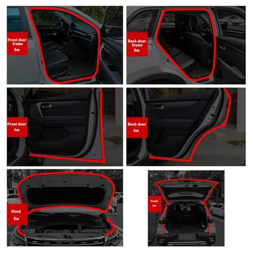 Protection double couche caoutchouc coffre capot voiture isolation 5m - 4