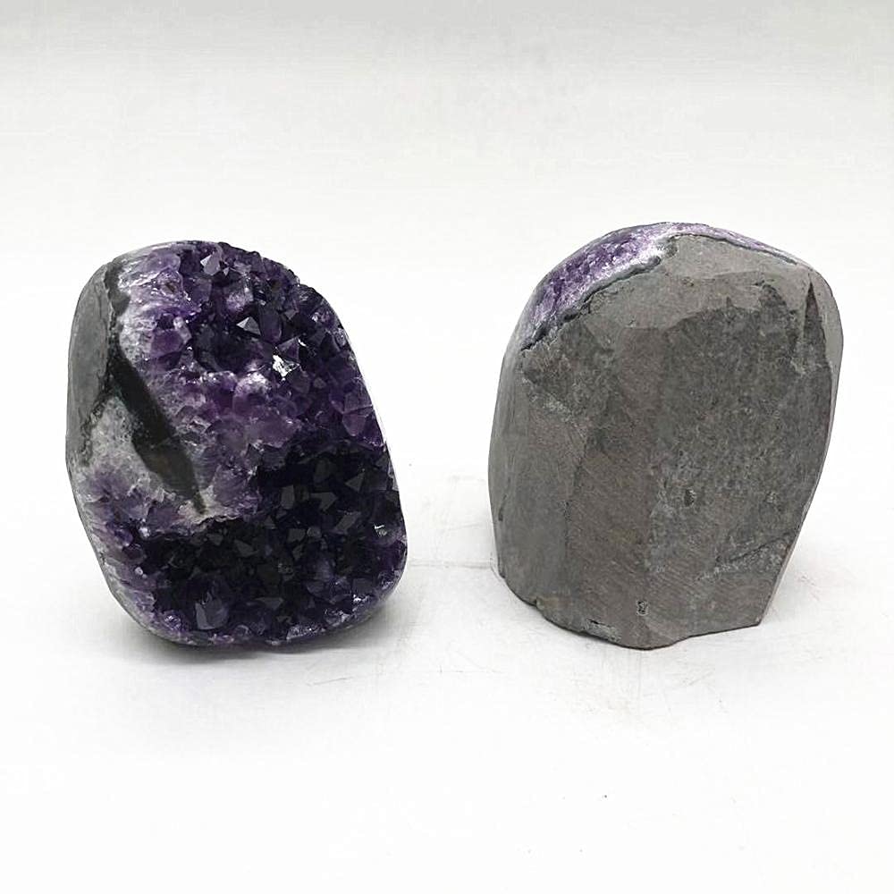 ZTBH Naturalna medytacja kryształ naturalny kryształ kwarc Urugwaj ametyst kryształ geode kryształ kamień (rozmiar: 400 g)