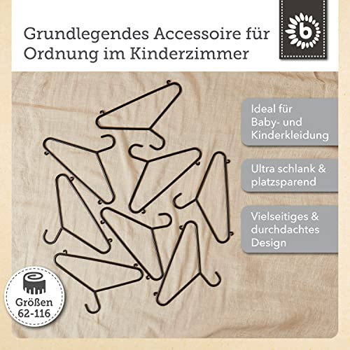 Bieco Kinder Kleiderbügel Kunststoff, Schwarz, 8 Stück – Ansicht 2