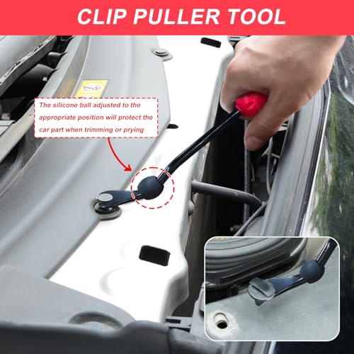 Zecirl 3 Pcs Clip Pliers and Fastener Remover,Clip Removal Tool Panel Clip Removal Pliers Car Trim Rivet Removal Pry Tool Repair Kit for Automotive Door Panel,Upholstery,Dashboard Red