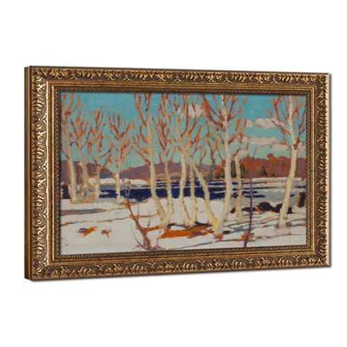 Impression sur toile Tom Thomson Avril dans le parc algonquin pour déco bureau