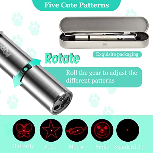 Qpets-Cat-Chasing-Toy-USB-Laser-Pointer-for-Chasing-Interactive-Cat-Toy-3-in-1-Laser-Pen-Checking-Cat-SkinWhite-Light-Illumination5-Patterns