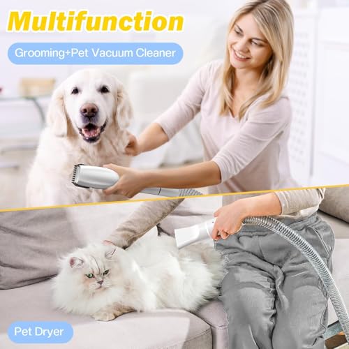 Dog-Grooming-Kit-Pet-Hair-Dryer-Dog-Electric-Clippers-3L-Large-Capacity-with-8-Grooming-Tools-Low-Noise-for-Long-Hair-Dogs-and-Cats-Adjustable-Airflow-and-Temperature-UL-Touchscreen Dog Grooming Kit Pet Hair Dryer Dog Electric Clippers 3L Large Capacity with 8 Grooming Tools Low Noise for Long Hair Dogs and Cats Adjustable Airflow and Temperature UL Touchscreen