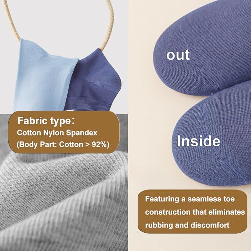 Image of Womens Ankle Socks Cotton No-Show Comfortable Low-Cut Liner Kraft Paper Gift Box
