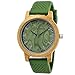 Produktbild Handgefertigte Holzwerk Germany® Unisex Uhr Herren-Uhr Damen-Uhr Öko Natur Vegan Holz-Uhr Armband-Uhr Analog Klassisch Quarz-Uhr Silikon Kautschuk Armband und Holz Gehäuse Grün (Holzwerk-Kautschuk)