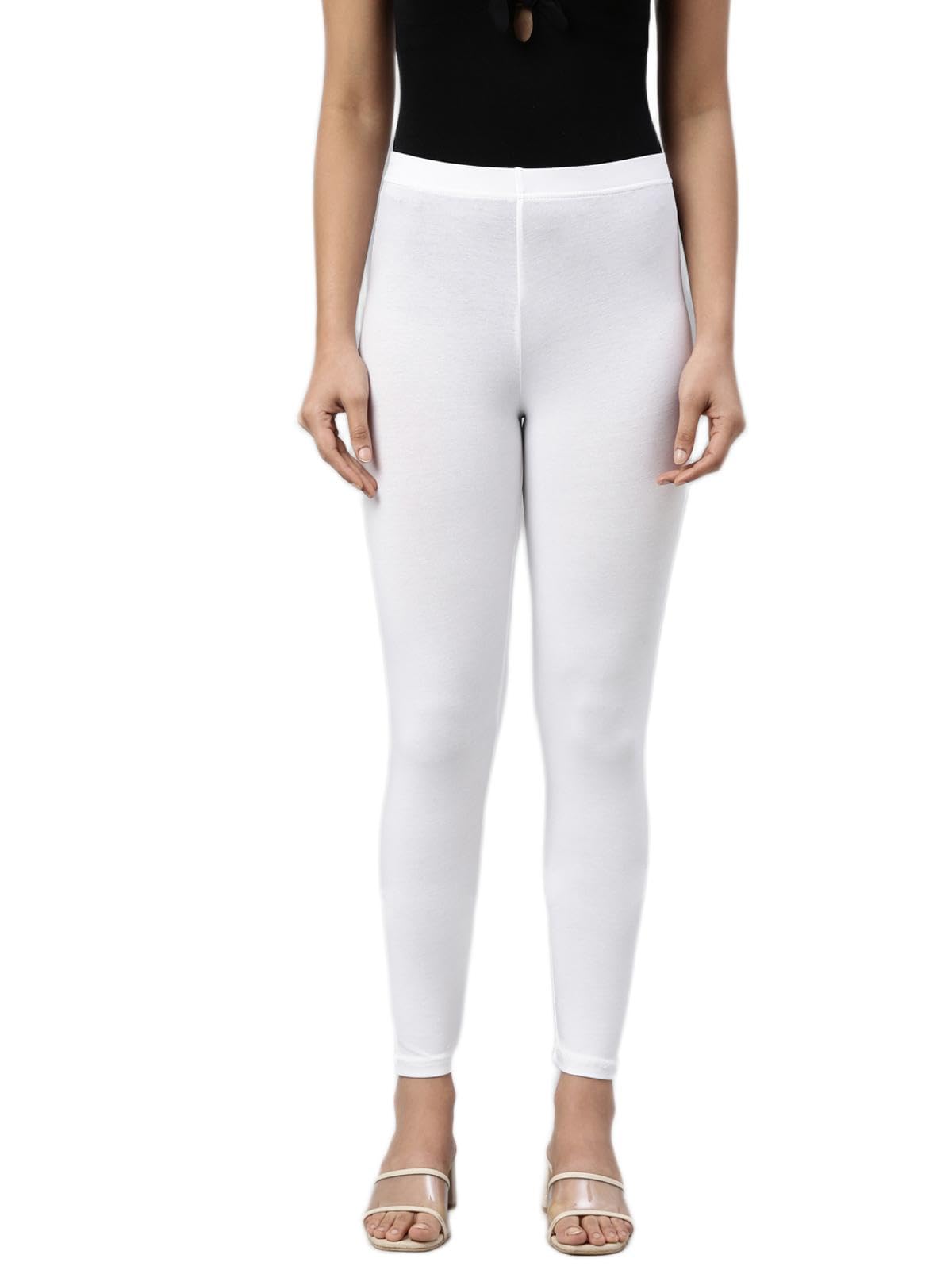 go colors Women's Solid Mid Rise Slim Fit Ankle Length Leggings-picture-15