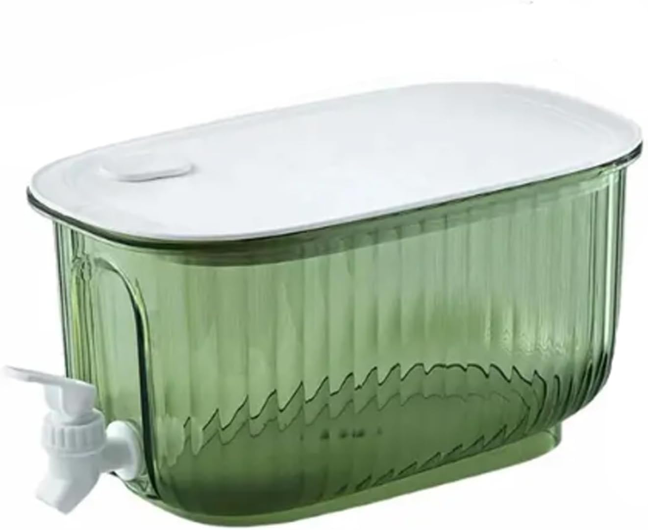 4l Juice Dispenser Iced Beverage Dispenser In Refrigerator For Party Milk Dispenser Cold Kettle With Faucet In Refrigerator (Green)