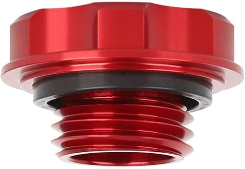 Tapa de llenado de aceite de motor de aleación de aluminio para automóvil, color rojo para Honda EK Civic EG Valve Oil Cap