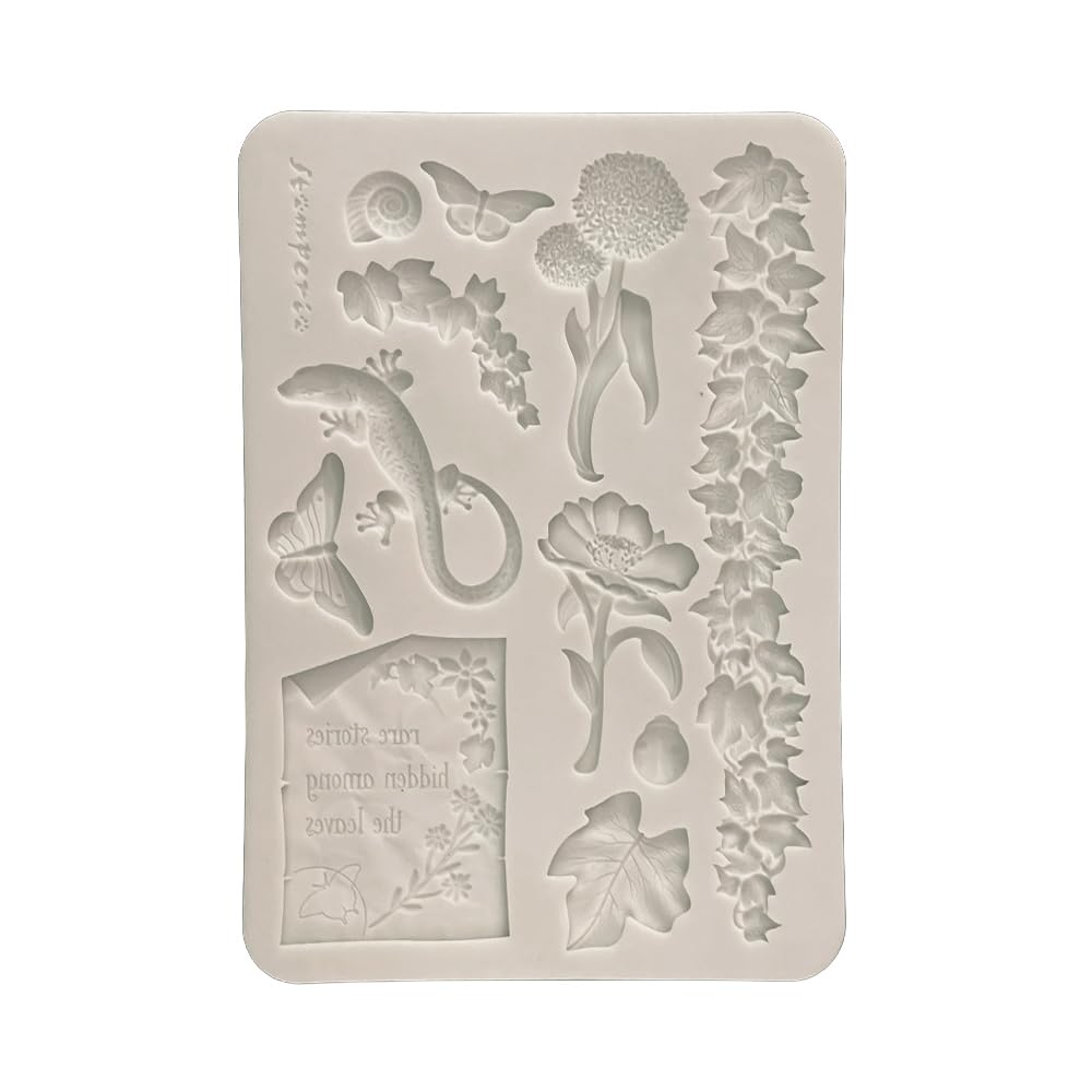 Stamperia A5 Silicone Mould - All Around Flowers & Leaves KACMA611
