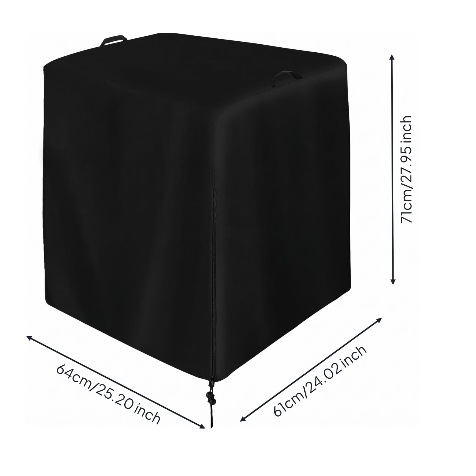Tapa de Bomba de Piscina Cubierta Resistente al Agua Funda para Bomba de Piscina Cubierta para Colador de Arena Protector de Instalación Poliéster, Negro, Negro, 64cm 61cm 71cm