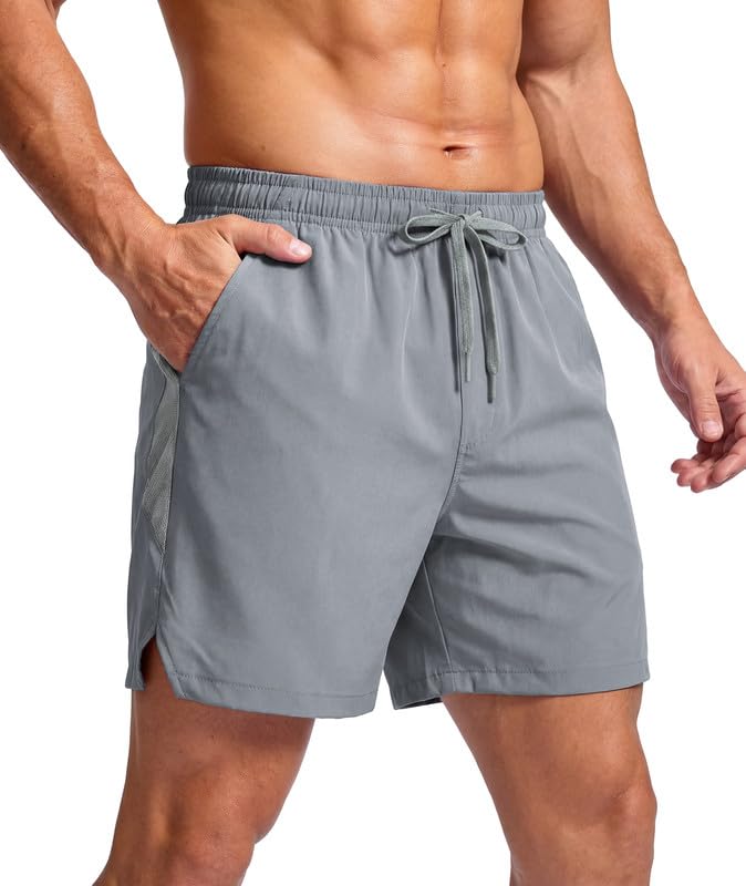 Elainone Kurze Hosen Herren Sporthose Shorts Herren Sommer mit Taschen Stretch Sport Shorts für Basketball Gym