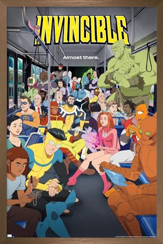 Trends International Invincible: Season 2 - Bus One Sheet Wall Poster, 22.4L x 14.7W, Bronze Framed Version