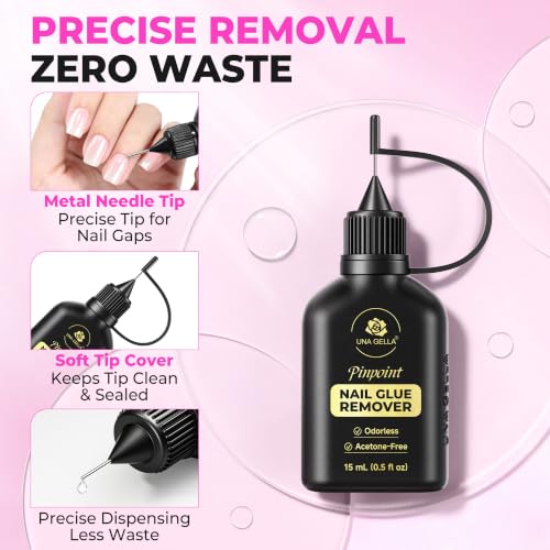 Image of UNA GELLA Air-Dry Press On Nail Glue and Remover Set for Press On Nails