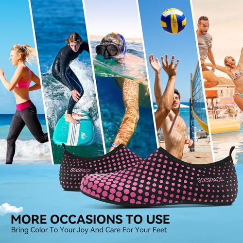 Image of Sixspace Water Shoes for Women Men Aqua Socks Swim Shower Beach Barefoot Pool Quick-Dry Non Slip Lake Surf