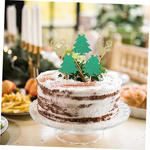 SEWACC Inserção De Bolo 24 Pçs Decoração De Frutas Decoração De Pinheiro Decorações De Guirlanda De