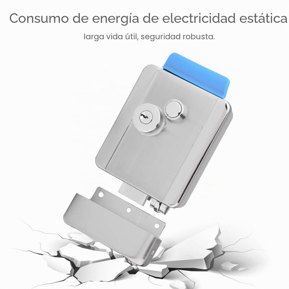 Sonew Cerradura de Seguridad Invisible para Puerta, Cerradura Eléctrica de Seguridad, Cerradura Eléctrica de La Puerta de Control, para El Kit Del de Control de Acceso de La Puerta