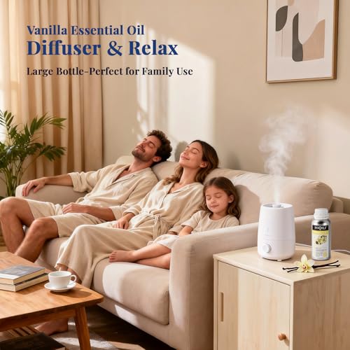 Image of HIQILI 16 Ounces Vanilla Essential Oil, Strong Fragrance for Body Lotion, Candle Making, Soap, Aromatherapy -16 Fl Oz