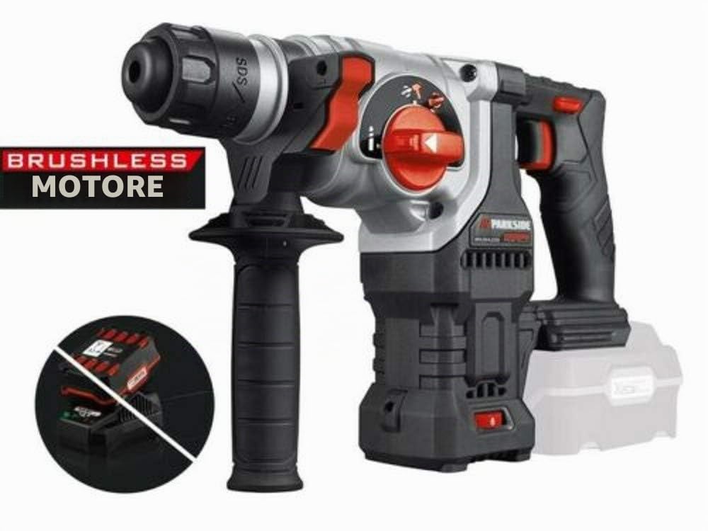Parkside Performance PKHAP 20-Li A1 Martello Combinato a Batteria 20V con Motore Brushless Senza Spazzole, Senza Batteria e Caricabatterie, con Valigetta