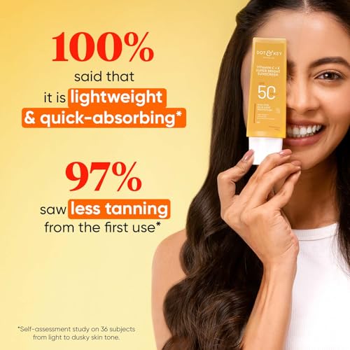 DOT & KEY Vitamin C + E Super Bright Sunscreen Spf 50|Water-Light,UVA/UVB & Blue Light Protection|For Even Toned & Glowing Skin|With Liquid Spf... - Image 5