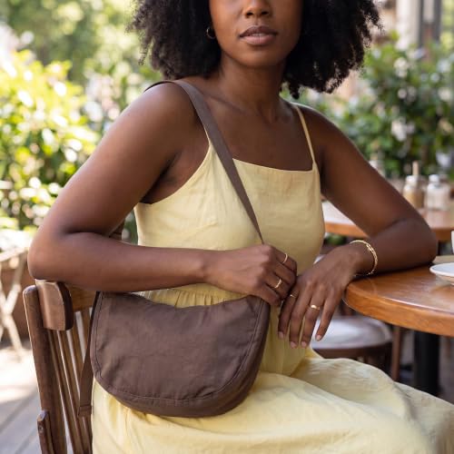 Image of Medium Nylon Crossbody Crescent Bag: Slouchy Style Shoulder Casual with Adjustable Strap