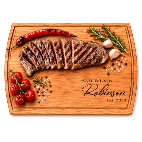 Tabla de cortar de madera personalizada grabada miniatura 1