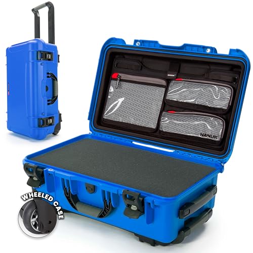 Maleta rígida NANUK 935 con ruedas y organizador azul miniatura 1
