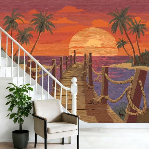 Papier peint tropical intissé grand format pour couvrir un mur blanc - 5