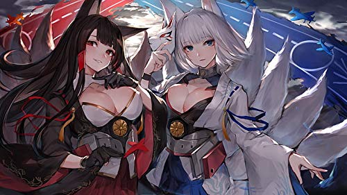Akagi Azur Lane Kaga Azur Lane Azur Lane Video Games Anime Girls Poster Matte Finish Paper Print 12 x 18 Inch (Multicolor)