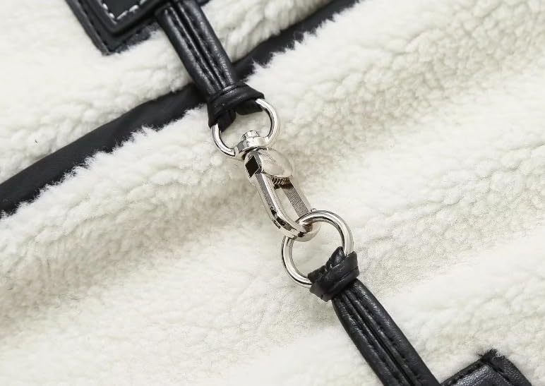 yoeasy Women's Collarless Button Down Sherpa Fleece Jacket Loose Long Sleeve Outwear Coat With Pockets - Image 6