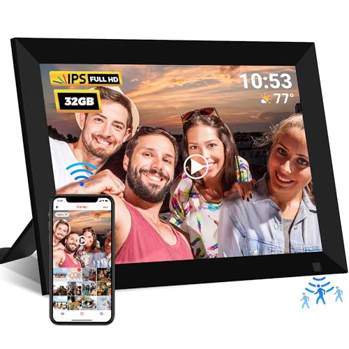 𝟯𝟮𝗚𝗕 WiFi Digital Photo Frame,10.1 Inch Digital Picture Frame,HD IPS LCD...