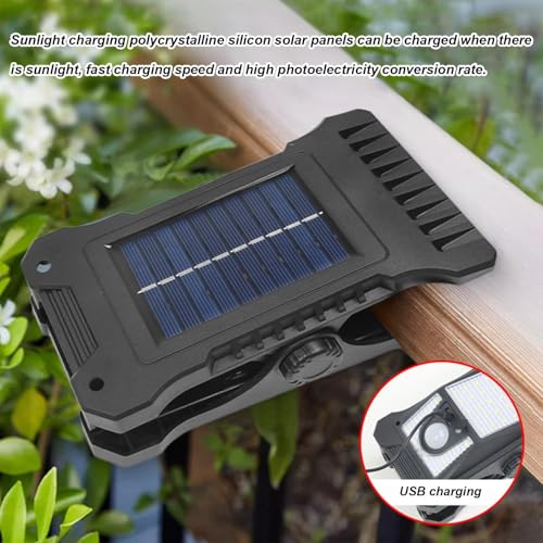 Aplique solar con clip de alta resistencia a la intemperie para iluminación de patios 6