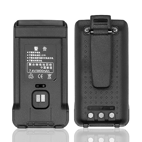 LIENIAO TH-UV88 Battery [2025 New Version 3800mAh] for Retevis/TYT RT85 TH-UV88 TH-UV98 BL85 Battery and Belt Clip