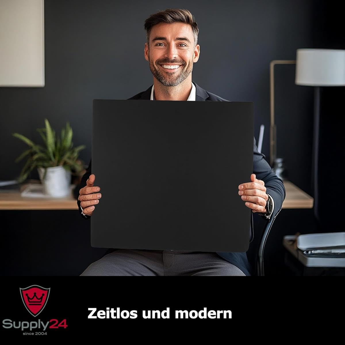 Orthopädisches Anti Dekubitus Gelschaum Sitzkissen 52x45x10 cm – Made in Germany | Ergonomisch & druckentlastend | RG85 (mittel)| Schwarzer Polyesterbezug, waschbar & rutschfest