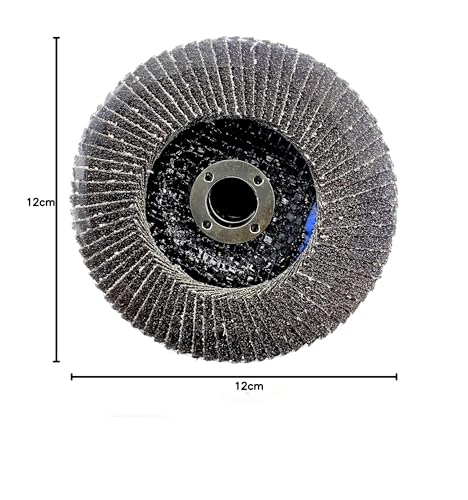 Image of Jon Bhandari Tools Abrasive Flap Discs - 4 inch (100mm x 16mm), Grit 36 - Pack of 10, for Angle Grinders, Metal Grinding, Sanding & Finishing