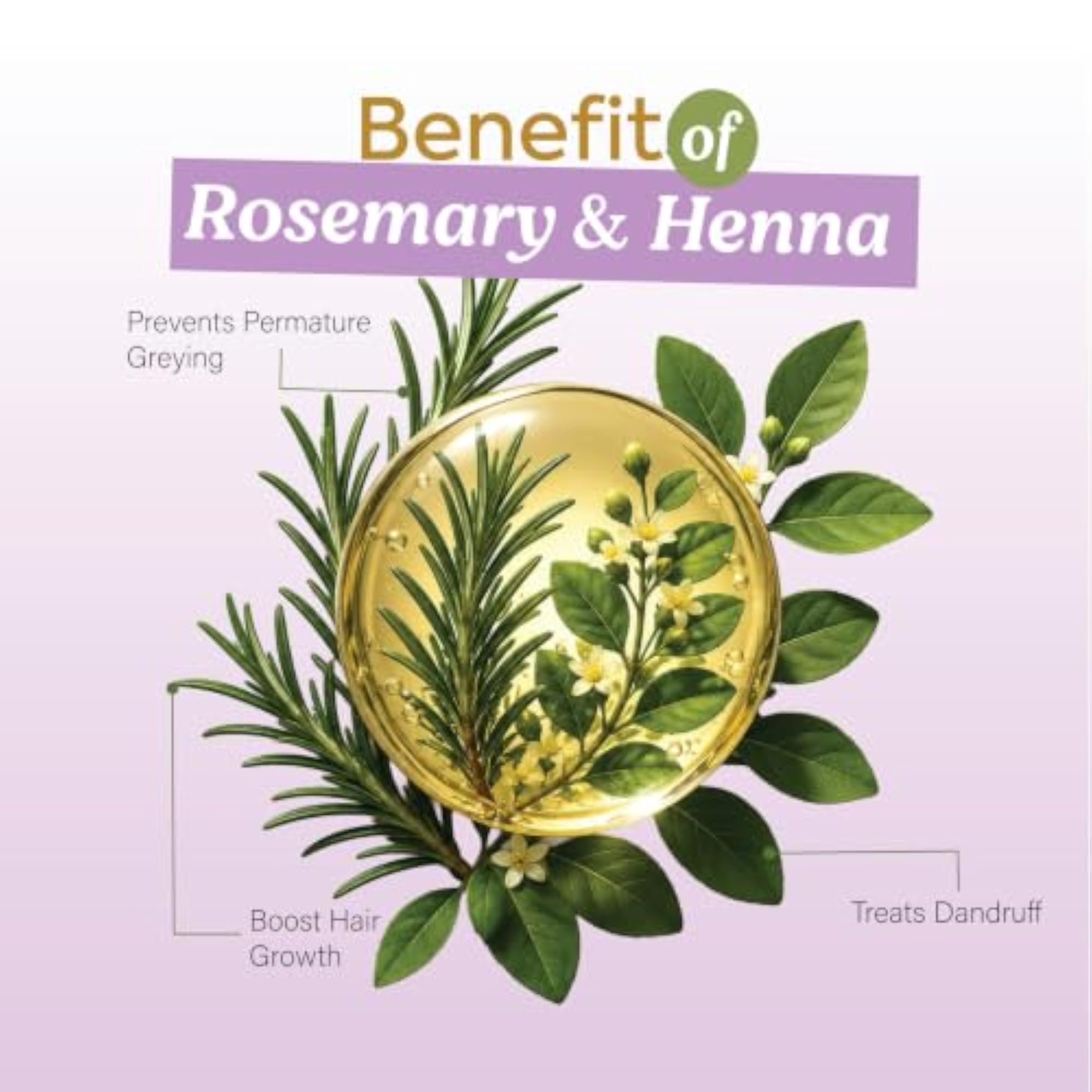 VAGAD'S Rosemary Henna Hair Oil for Growth & Fall Control