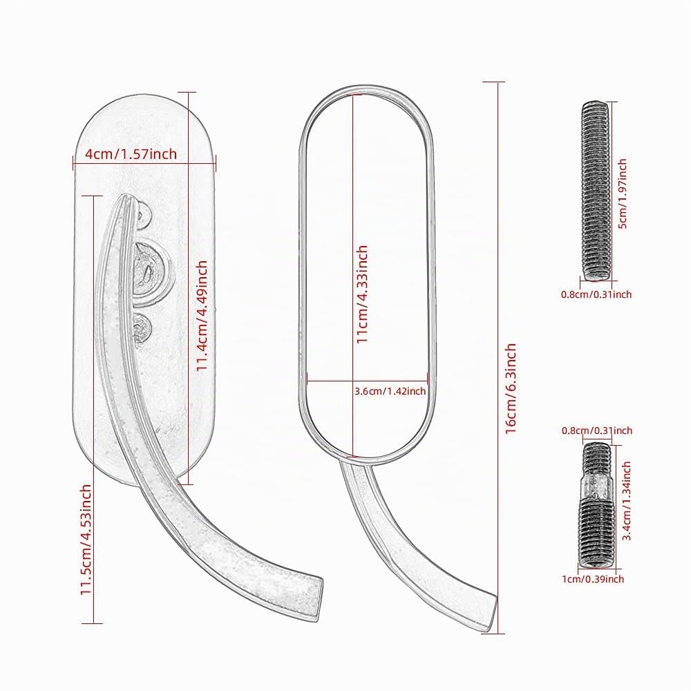Espejo retrovisor ovalado para motocicleta con tornillos de 8 mm y 10 mm, color negro, retro, para Touring Cafe Racer, Roller Cruiser Sportster XL883 1200 48 72